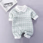 Sweet Long Sleeve Grid Doll Bodysuit for 22-23 Inches Reborn Dolls