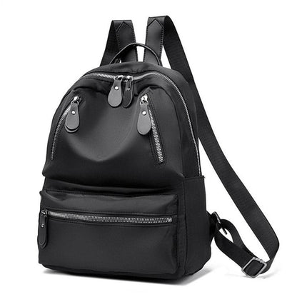 Plain Oxford Belt-Decorated Backpacks