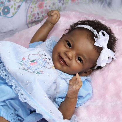 19 inch sweet Realistic African American reborn baby doll