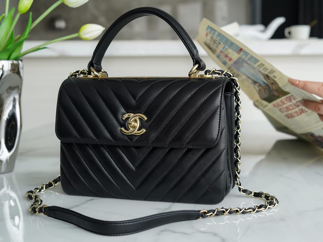 CHANEL Trendy CC25 Pre-Owned medium Chevron Trendy handbag  25cm
