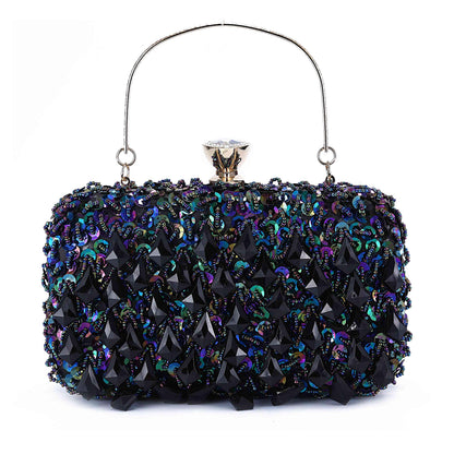 UBORSE Women Wedding Clutch Rhinestone Bling Sequin Evening Bags Vintage Crystal Beaded Cocktail Party Party Purse