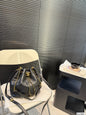 Louis Vuitton LV Black Tote Bag Slidable Metal Chain 26x17cm
