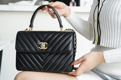 CHANEL Trendy CC25 Pre-Owned medium Chevron Trendy handbag  25cm