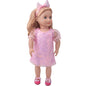 18 inch American Girl Sequined Mesh Princess Dress With Hair Band
