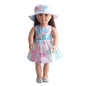 18 inch American Girl Doll Floral Dress With Hat