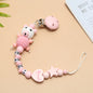 Cute Wooden Razor Bear Pacifier Chain